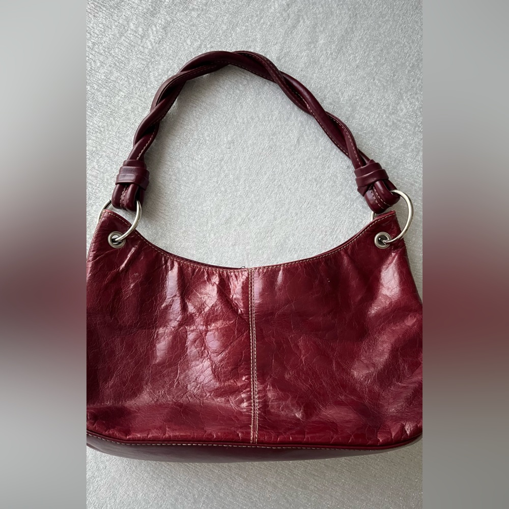 Red leather purse